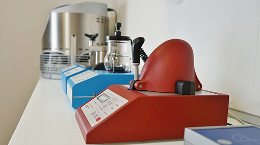 Watch repair workshop testing equipment